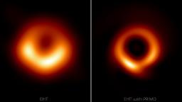 Fuzzy first photo of a black hole gets a sharp makeover